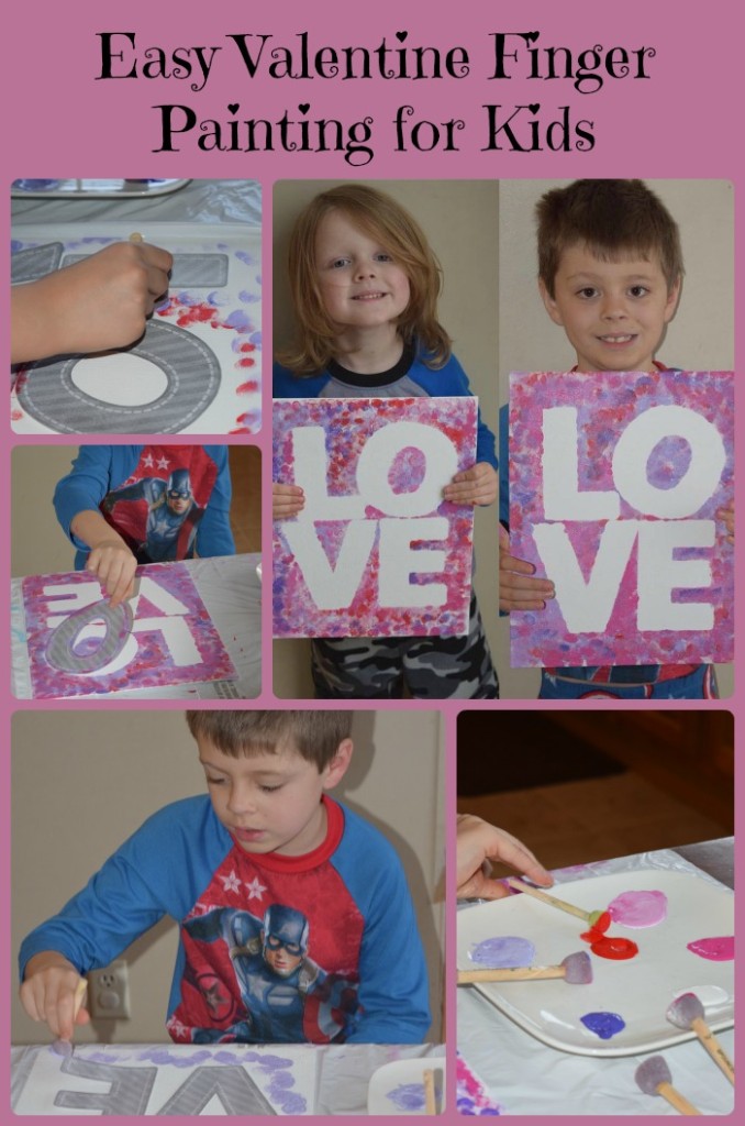 Easy Valentine Finger Painting For Kids