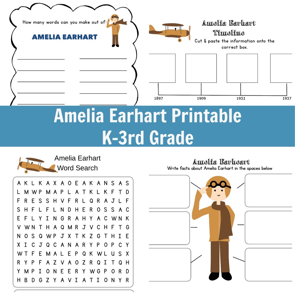 Amelia Earhart Printablek