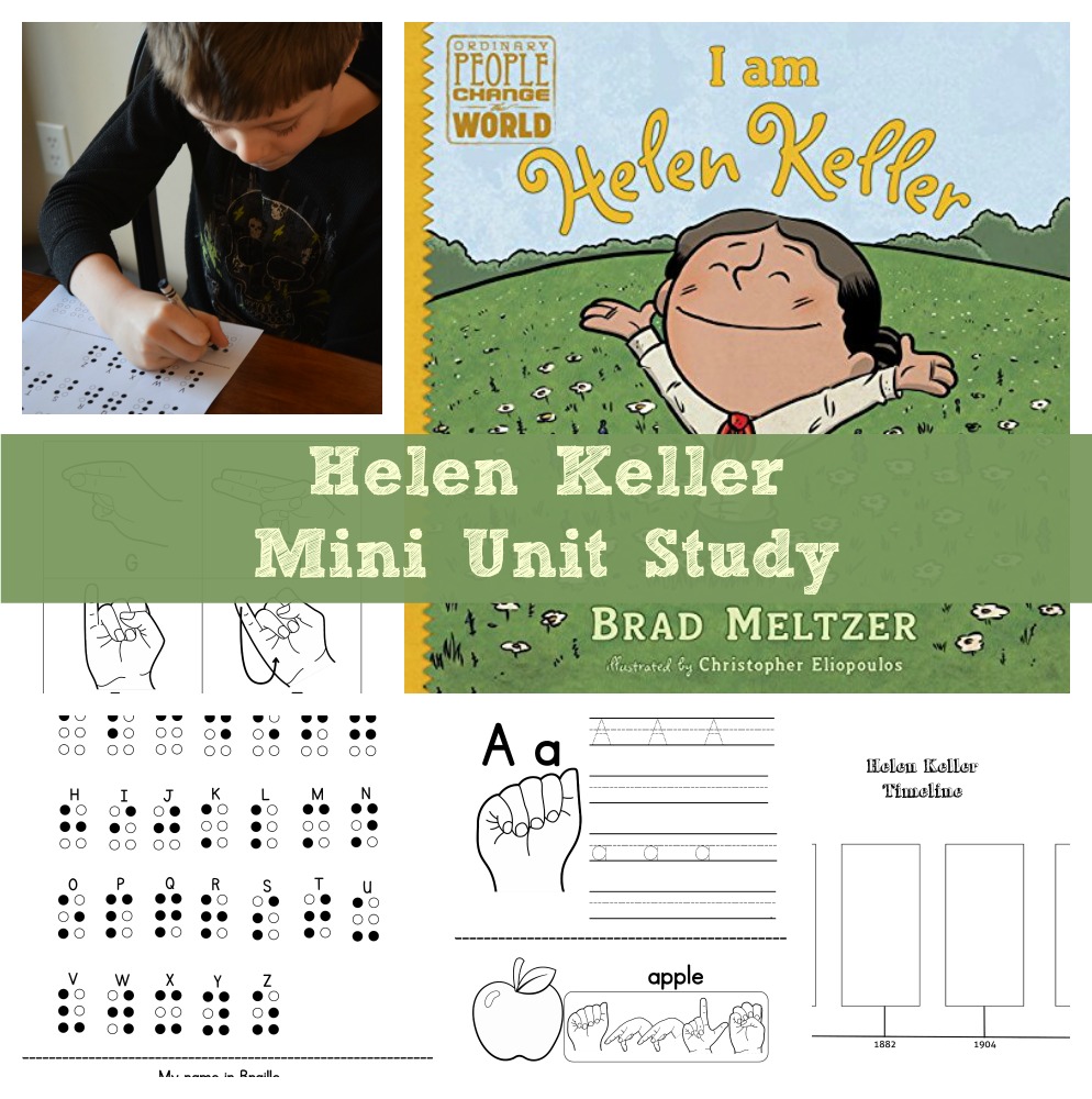 Helen Keller Mini Unit Study