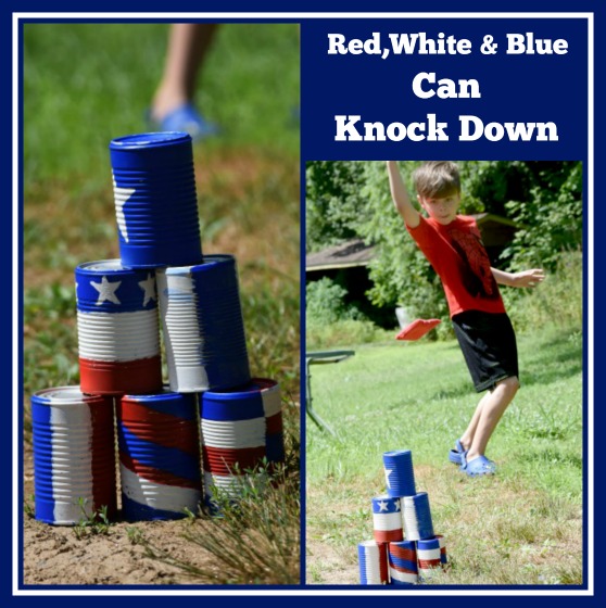 Red, White & Blue Can Knock Down