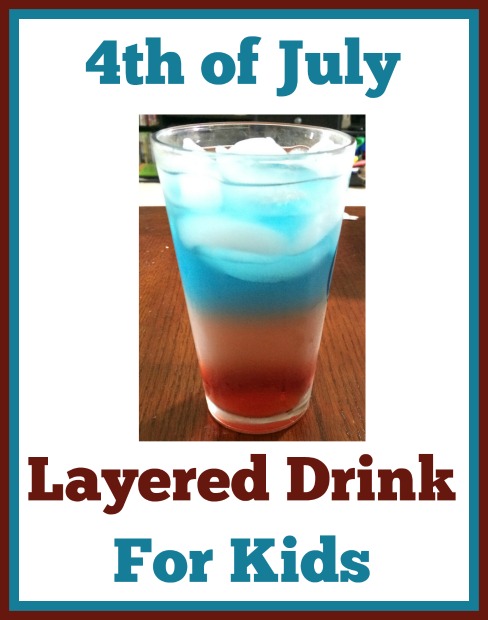 4th of July Layered Drink For Kids