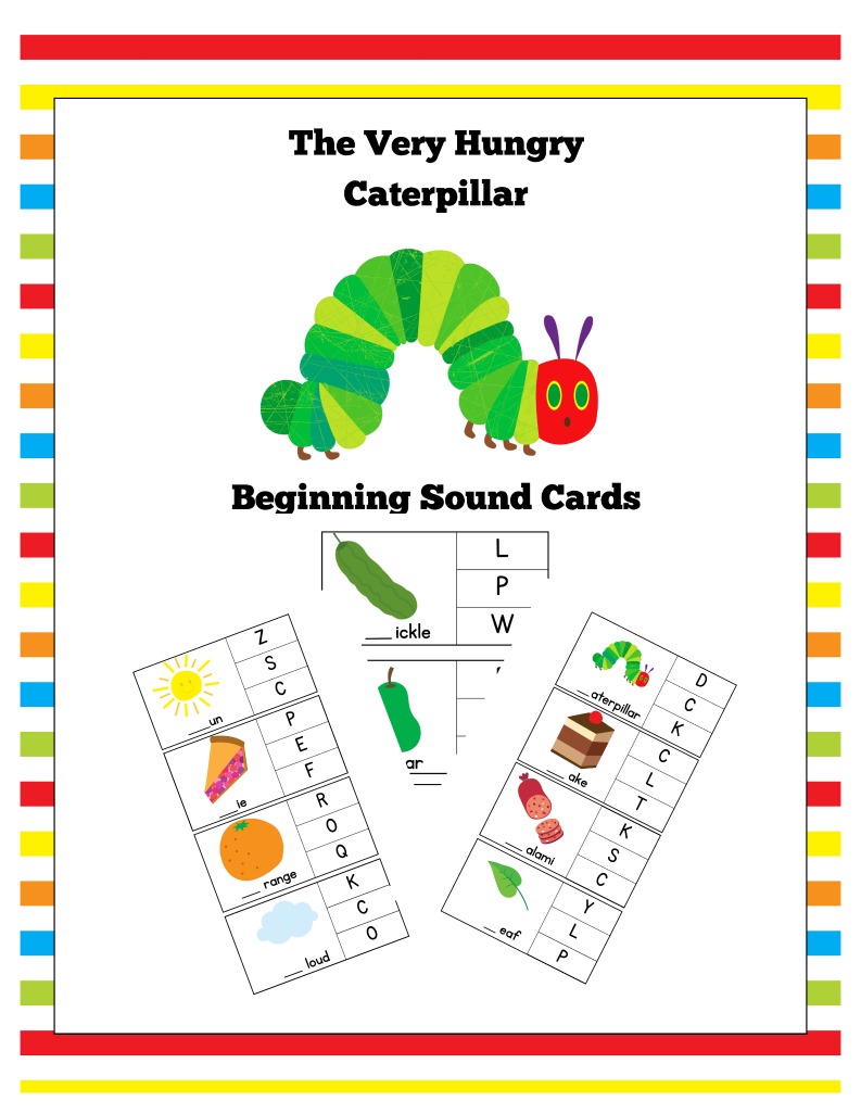 very hungry caterpillar beginning sound cards