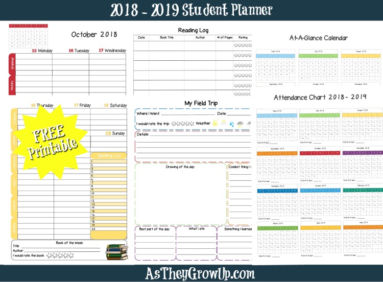 2018-2019 Student Planner